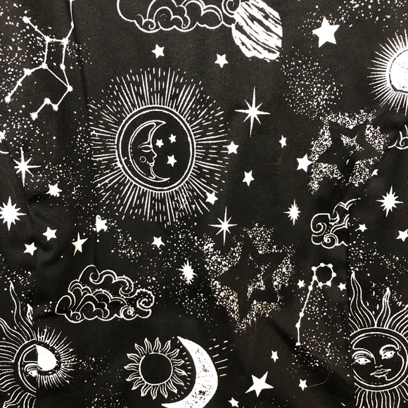 NWT Eva Rose Attic Salt SS Lunar Black Celestial Dress - M - Picture 2 of 11